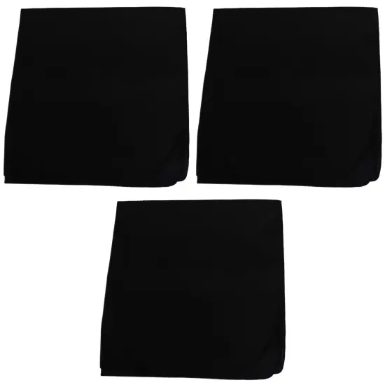 3 Pack Plain Cotton Bandanas Versatile Everyday Accessories {2}