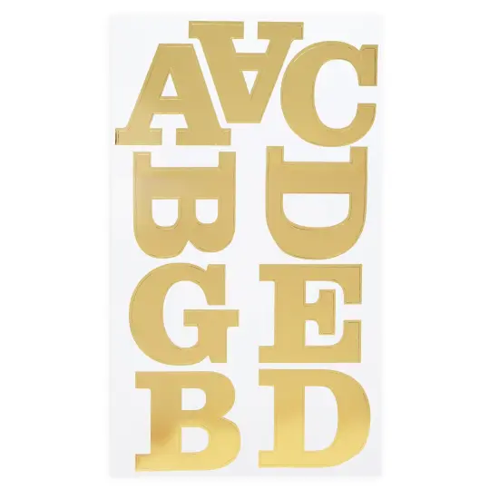 Craft Perfect Foil Alphabet Sticker Sheet 2IN-Gold {5}