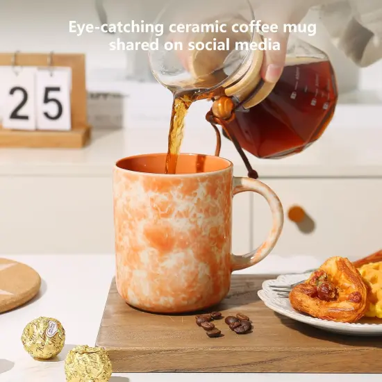 17 OZ Coffee Mugs Set of 4, Ceramic Modern Coffee Mugs Set {5}