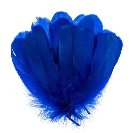 John Bead 5-7in Goose Feathers (3 Headers, 18g) Royal Blue {4}