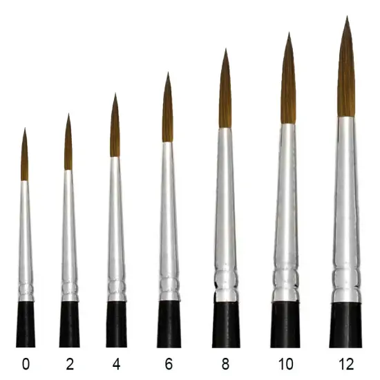 Trekell Sienna Synthetic Red Sable Long Handle Artist Brushes for Oil, Watercolor and Acrylic Painting {3}