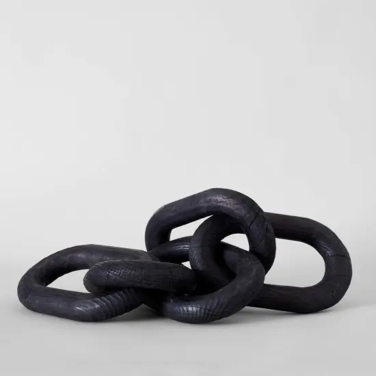 Charcoal Wood Chain, Large Link | Size: 3-link by Bloomist {1}