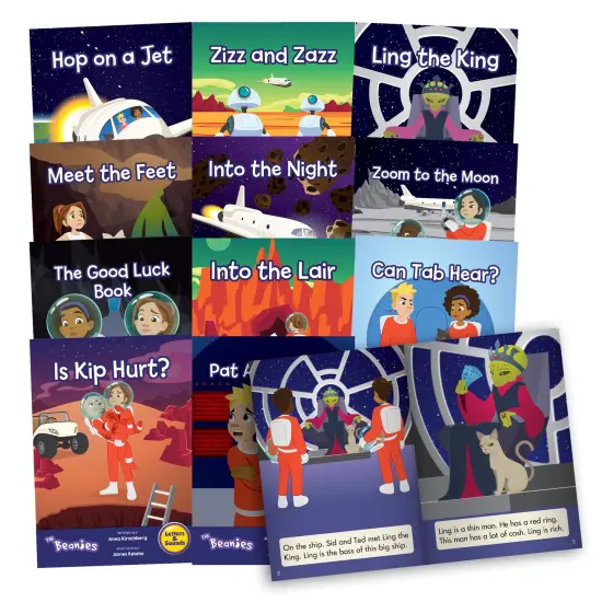 Junior Learning: The Beanies Diversity - Phase 3 - Hi-Lo Decodables, 12 Book Set, Letter Sounds, Week-By-Week Progression, Kids Reading Development {1}