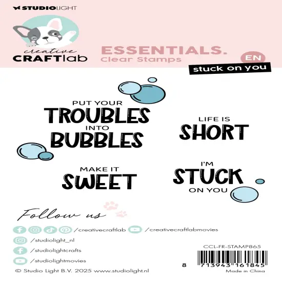 Creative Craftlab Essentials Clear Stamps-Stuck On You {3}