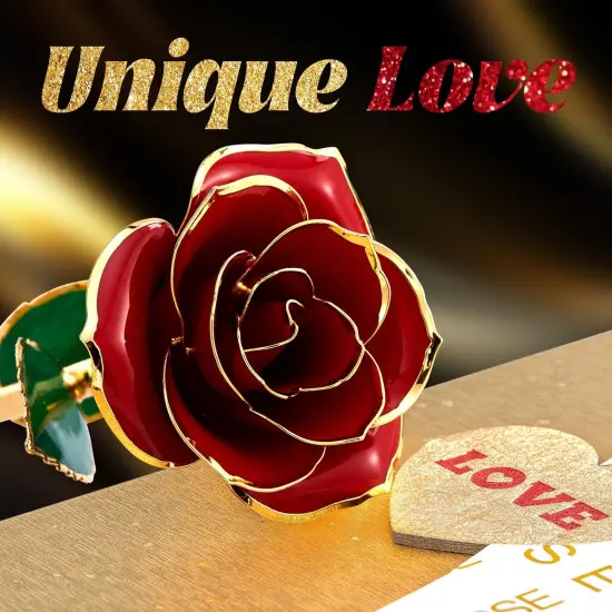 Gold Dipped Real 24K Forever Preserved Rose {2}