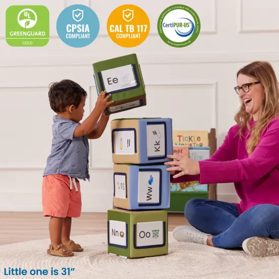 Picture Me Blocks, Activity Cubes, 4-Piece Earthtone {6}