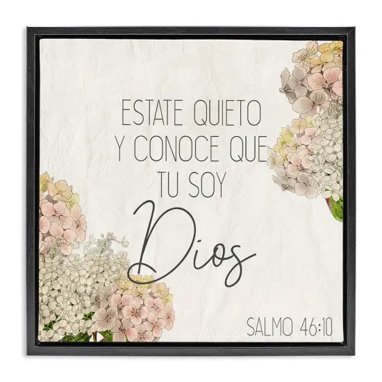 Stupell Industries Estate Quieto Salmo 46:10 Framed Floater Canvas Wall Art Gold Floater Frame {7}