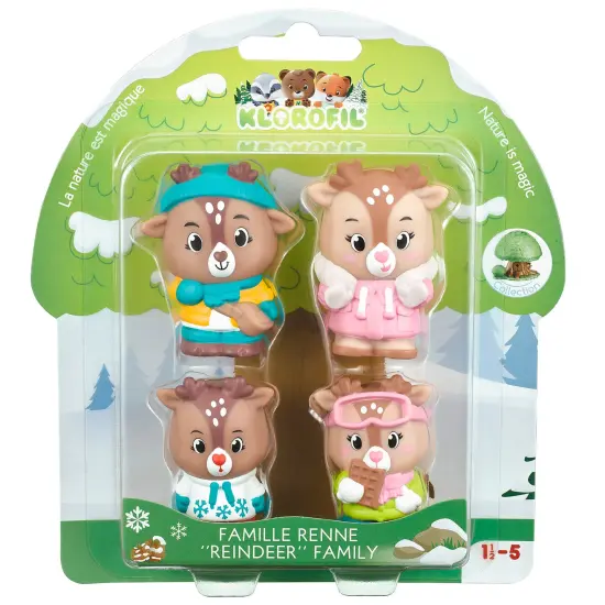 Timber Tots: Gla Gla Reindeer Family - 4 Character Set, Toy Figurines, 1.75-2" Animal Miniatures w/ Unique Details, Nature Playset, Kids-Toddler 18Mo+ {1}