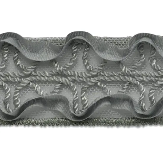 5 yards of Ribbon Rosette & EmbroideryTrim | 5 yard cut Light Gray {1}