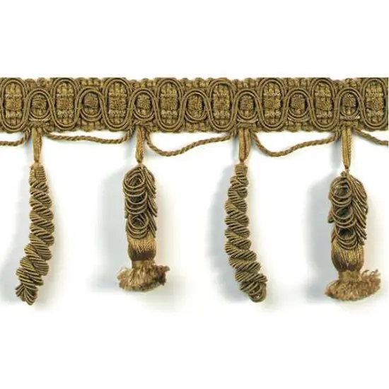 5 yards of Spiral Tassel Fringe Trim | 5 yard cut Sage {1}