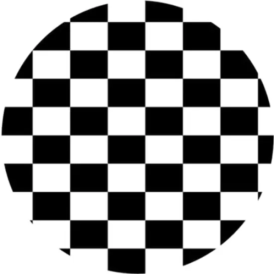 Checkerboard Ceramic Car Coaster Set 2.56" (2 Pack) {1}