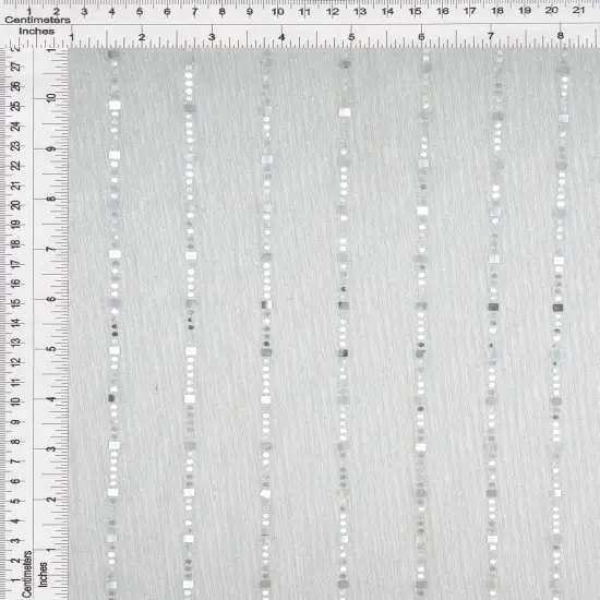 1 Yard Polyester Metallic 55 GSM Pleat Trans Fabric Sheer Soft 56/57" Width SILVER {4}