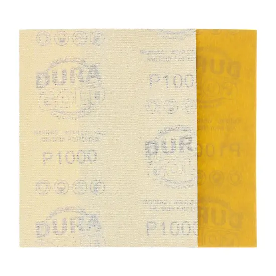 1000 Grit - 1/4 Sheet Hook & Loop Sandpaper 5.5" x 4.5" - For Automotive & Wookworking Palm Sanders - Box of 25 {4}