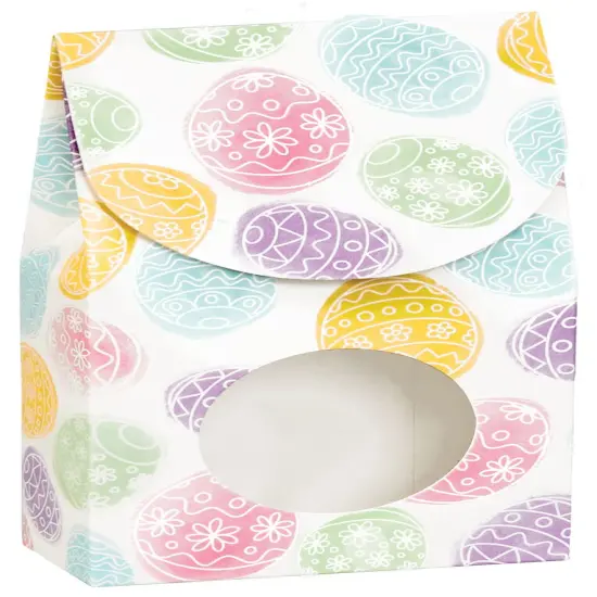 Pack/6: Easter Eggs Gourmet Candy Box - 3-1/2 x 1-3/4 x 6-1/2" {1}