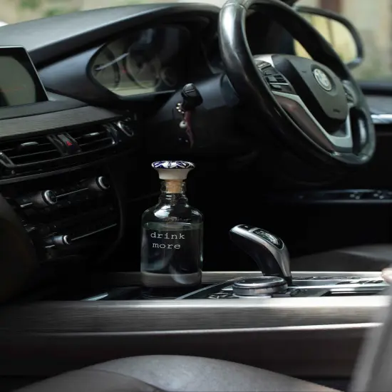 Drink More Glass Water Bottle with Ceramic Stopper - 750ML {3}