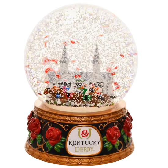 Tree Buddees x Kentucky Derby Snow Globe with Snow & Rose Petals - Official Limited Edition {3}