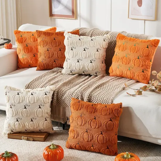 Set of 2 Fall Throw Pillow Covers 18x18inch {4}