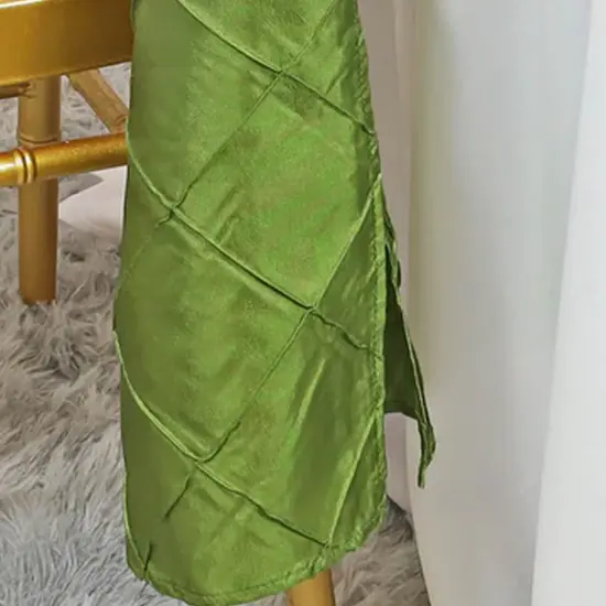 10 Pieces Classic Navy Blue Pintuck Taffeta Chair Sashes 9.5 x 108 Inches {5}