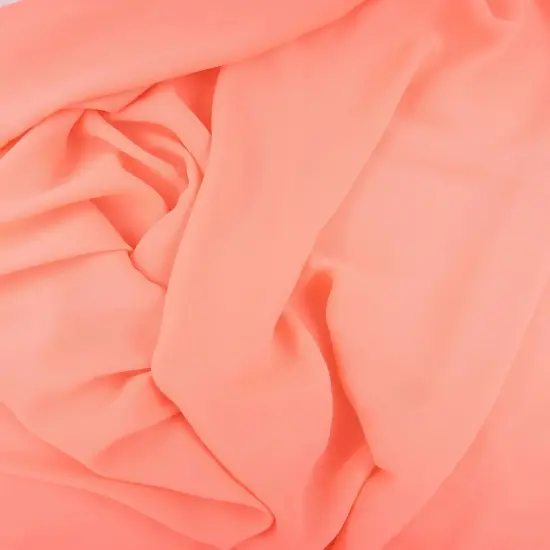 1 Yard Wool Dobby Solid Woven Fabric Soft Textured Drapery Upholstery 57/58" Width NEON CORAL {5}