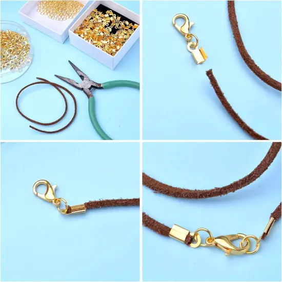500pcs Jewelry Making Accessories Set, 100pcs Lobster Claw Clasps(Gold) {5}