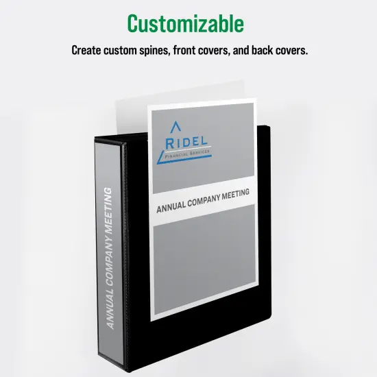 Office Essentials Economy View 3 Ring Binders, 2" Round Rings, 2.8" Spine, 375-Sheet Capacity, Black Binders (4-Pack of 03147) {2}