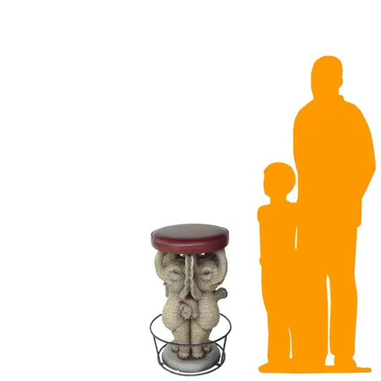 Elephant Barstool Over Sized Statue {2}