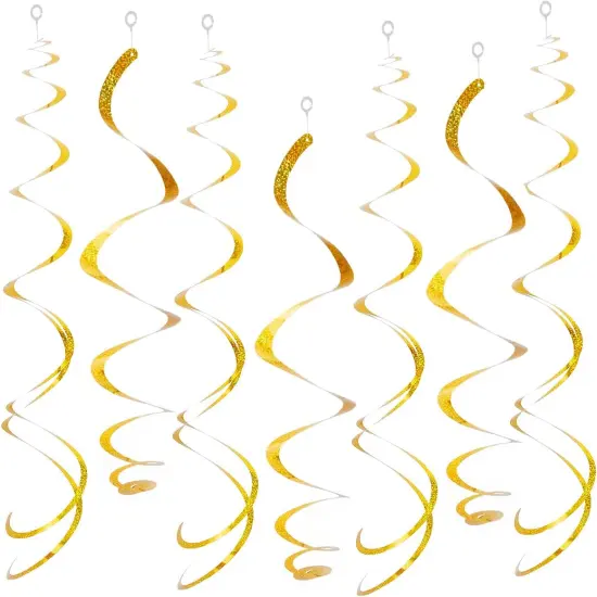 30 pcs Gold Hanging Swirl Party Decorations {1}