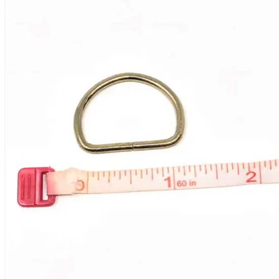 Metal D Ring 1 Inch Brass Plated Loop Ring {3}