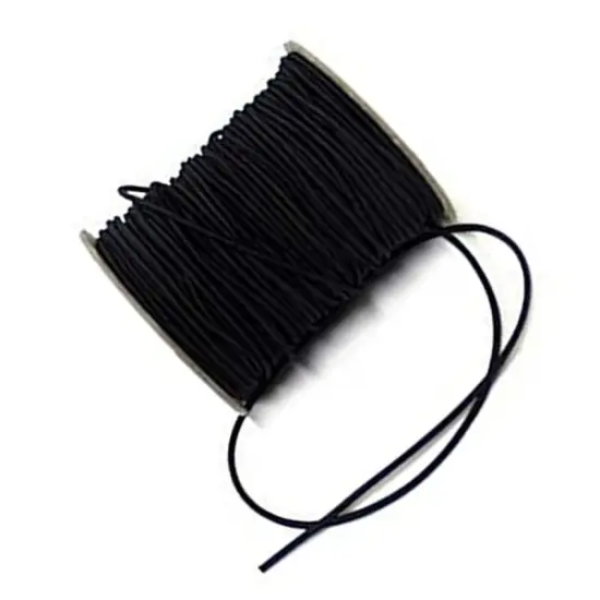 1/8 Inch (3mm) Round Elastic Cord Black White & More Colors Full Roll {3}