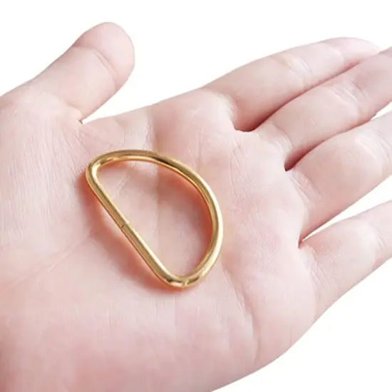 Metal D Ring 1 Inch Brass Plated Loop Ring {4}