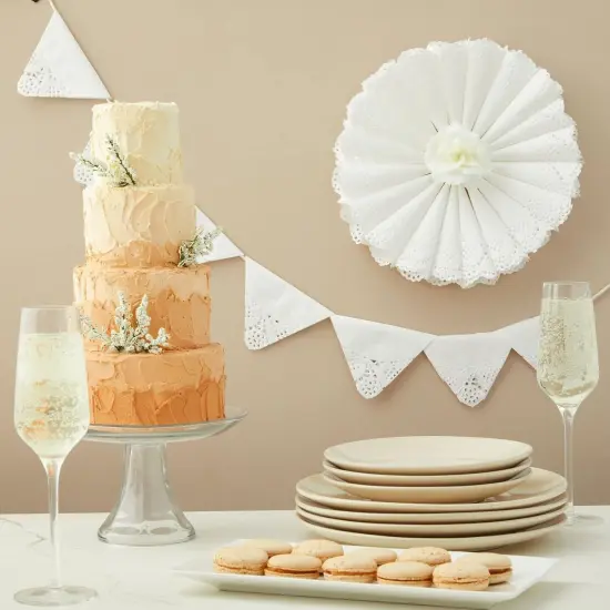 Lace Doilies Paper 250 Pack Set- Decorative Round Placemats Bulk, Table Runner, Cake Box Liners, Desserts, Baked Treat Display {3}