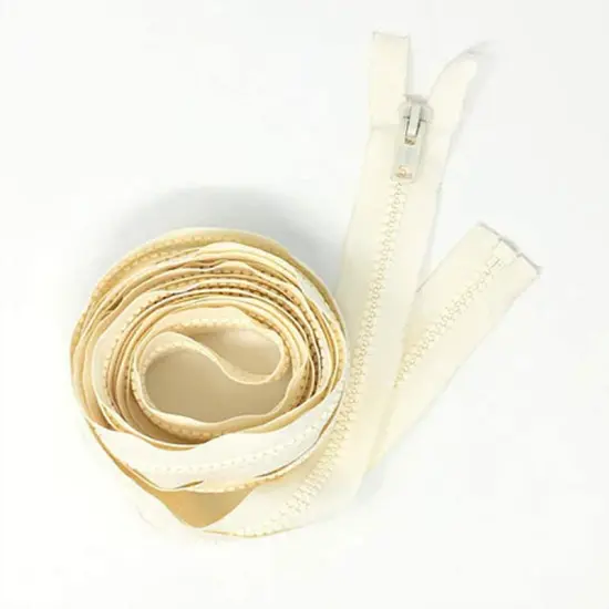 Off White Plastic Zipper 108 Inch Open Bottom {1}