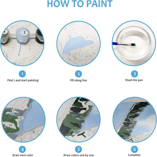 Paint by Number Landscape On Canvas Art for Beginner Adults Students Teens Painting by Numbers {4}