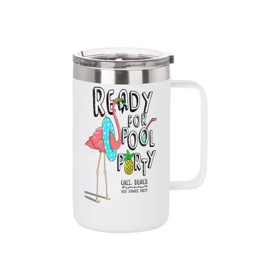 Craft Express 4 Pack 12oz Powder Coated Stainless Steel Mugs &ndash; Laser-Ready Blanks White {3}