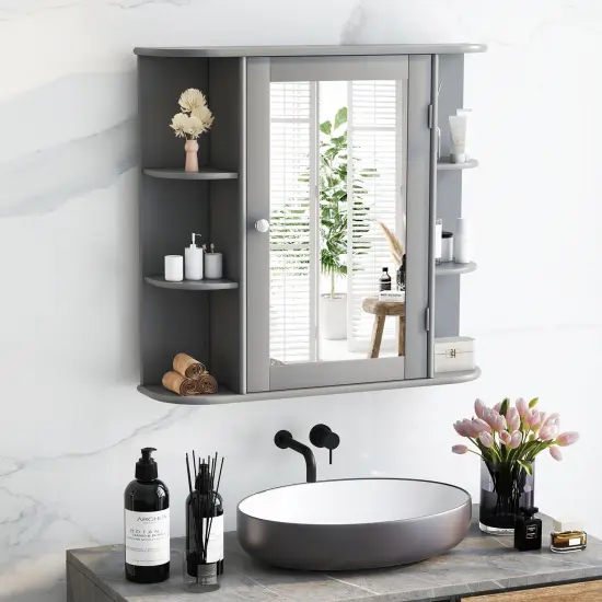 Multipurpose Wall Surface Bathroom Storage Cabinet Mirror {2}