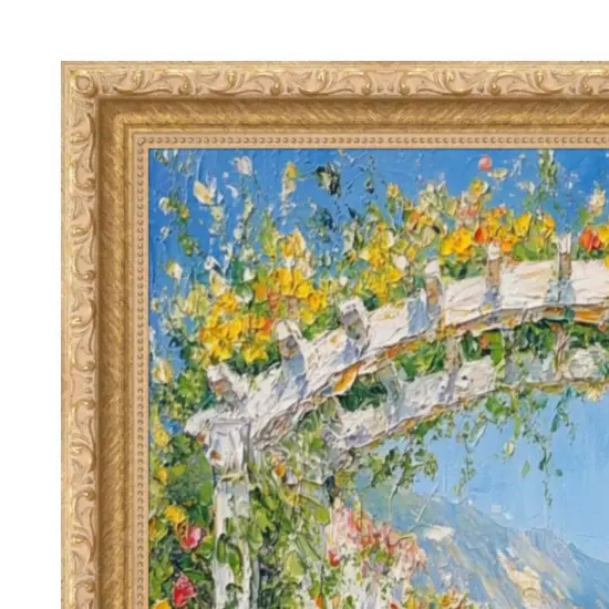 Italian Bright Gold Beaded Picture Frame 30x36 frame {2}