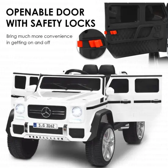 Costway Mercedes Benz 12V Electric Kids Ride On CarRC Remote Control W/Trunk {5}