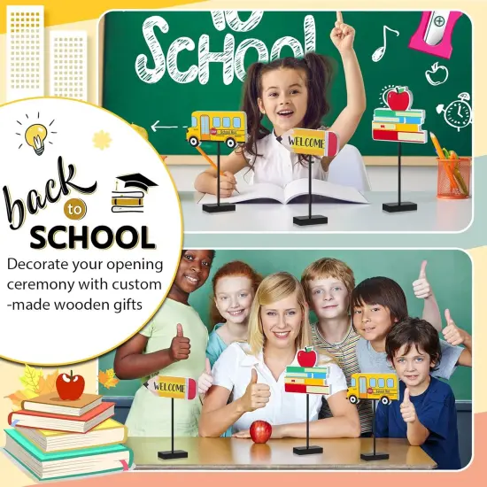 3 Pieces Back to School Wood Table Decor Pencil {5}