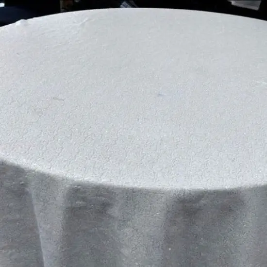 1 Yard Glitz Sequin Tablecloth Round 120 Inch Sparkling Polyester Linen for Weddings and Events white {1}