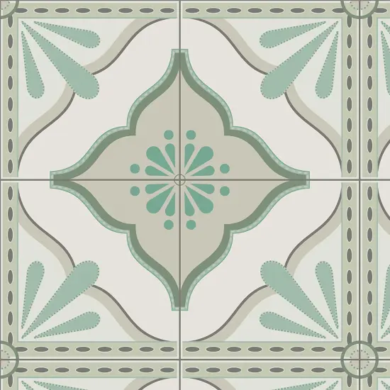 Transform Large Tile Green Peel & Stick Wallpaper {3}