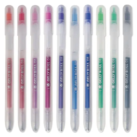 Sakura Gelly Roll Retractable Stardust Pen - Assorted, Medium Tip, Set of 10 {1}