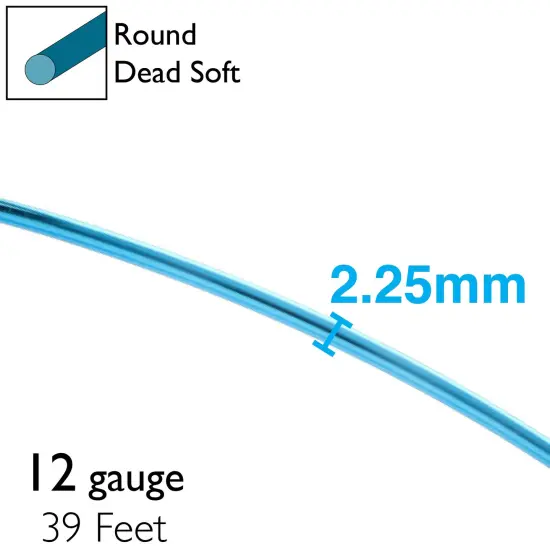 The Beadsmith 12-Gauge Anodized Aluminum Wire for Jewelry Making, Metal Wire for Wrapping Turquoise {4}