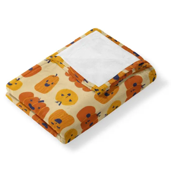 Halloween Silk Touch Throw Blanket Funky Pumpkin {4}