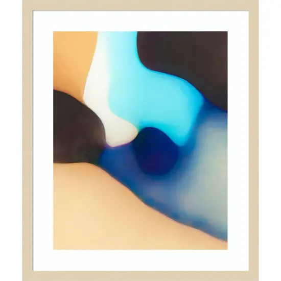 Interlocking Colors VIII by Alonzo Saunders Wood Framed Wall Art Print {1}