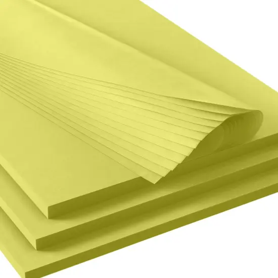 120 Sheets of Tissue Paper - 15" x 20" Packing Paper Sheets for Moving - 10lb Wrapping Paper - Newsprint Paper for Packing, Gift Wrapping, Moving Supplies & Protecting Items Light Yellow {2}