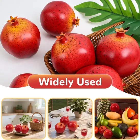 6pcs Artificial Pomegranate Fruit Decoration {2}