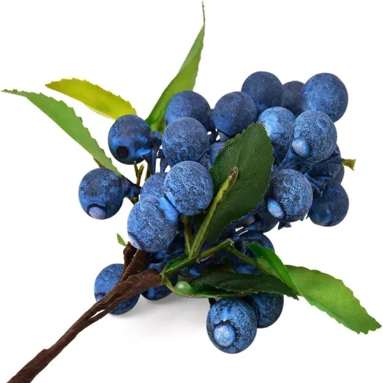 Artificial Blueberries 4 Pieces - (Blue) {4}