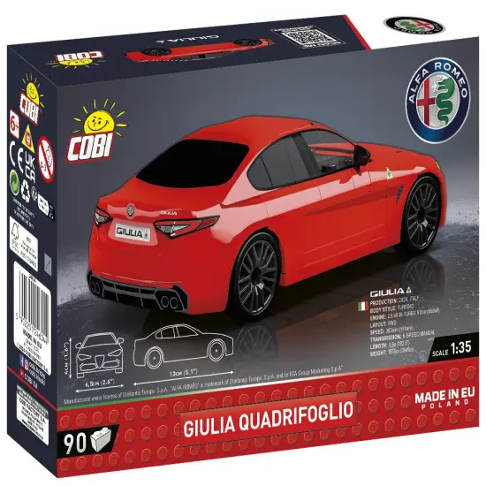 COBI Alfa Romeo Giulia Quadrifoglio Vehicle, Red {3}