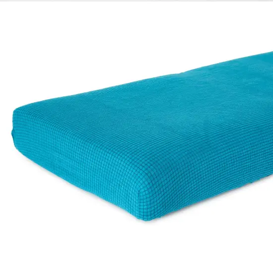 Large Stretch Couch Cushion, Replacement Slipcover for Couches, Sectionals, Armchairs, Furniture, Chaise Lounge, Fits a Cushion with 59-75 In Length, 20-27.5 in Width, and 2-9 in Height (Teal) Blue {3}