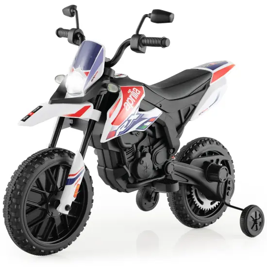 Costway 12V Licensed Aprilia Kids Ride On Motorcycle Electric Dirt Bike with Light & Music {9}